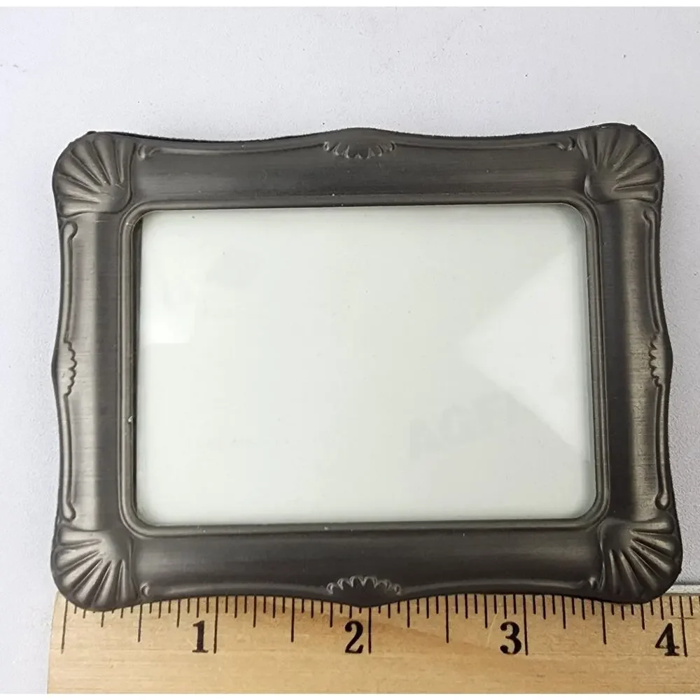 Mini Metal Silver Picture Frames 3.5 x 3